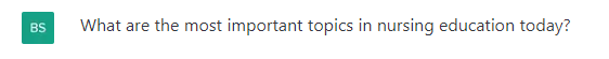 What are the most impt topics Query a ChatGPT Query asking what the most critical topics in nursing are today